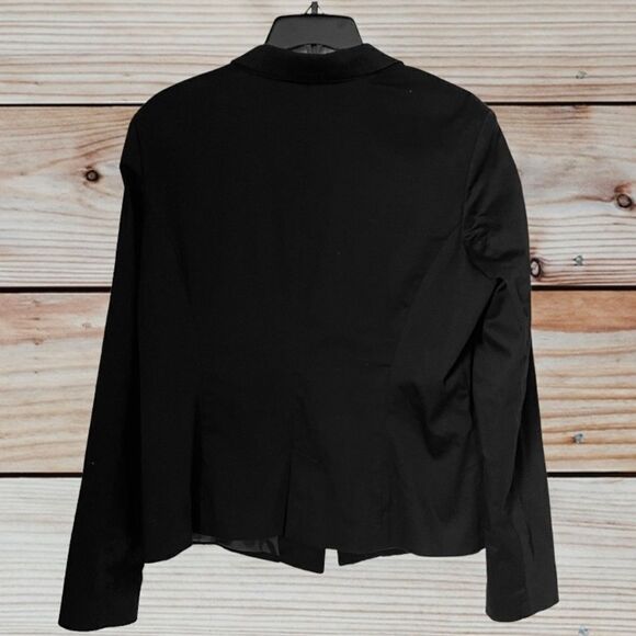 ATTENTION Women’s Black Fitted Classic Timeless Cotton Blend Blazer Size 16 - Picture 4 of 8